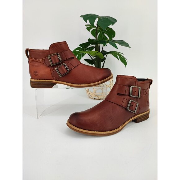 Timberland Women's Earthkeepers Savin Hill Double-Buckle Ankle Boot Size 8 US - Picture 1 of 8
